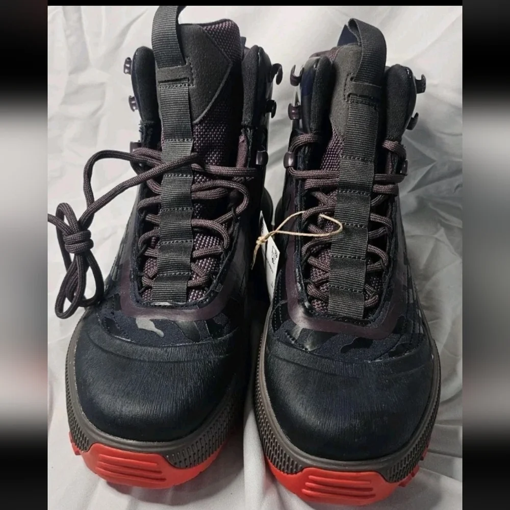 Adidas by Stella McCartney Navy Black and Red Platform Athletic Boots